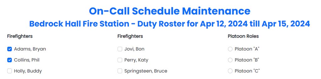 On-Call Schedule Update